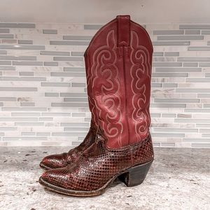 Justin Lizard Cowboy (Cowgirl) (Western) Boots